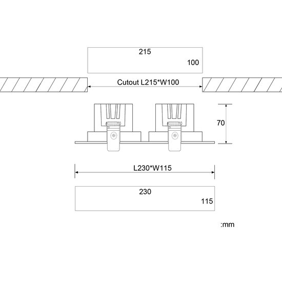 Profy Professionele winkelverlichting voedingswinkel richtbaar 2 x 12 W