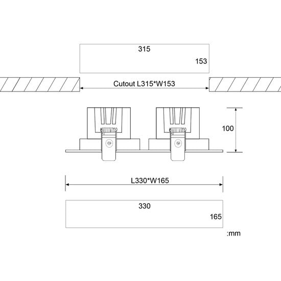 Profy Puissant bloc d'alimentation d'éclairage de magasin professionnel 2x 30 W réglable