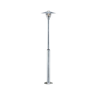 Tuinpaal gegalvaniseerd E27 IP54 glas 1300-2000mm hoog