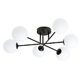 Emibig Emibig Large black ceiling lamp with frosted glass bulbs 6x E14 - Ideal lighting for any space