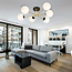 Emibig Emibig Large ceiling lamp brass black with balls in white glass 6x E14 - Ideal lighting for any space