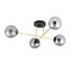 Emibig Emibig 4 lampes E14 plafonnier élégant en laiton avec ampoules noires et fumées - Idéal pour un intérieur moderne et chaleureux
