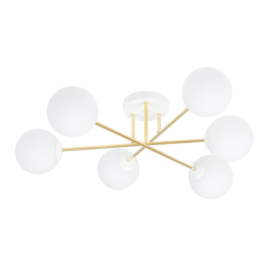 Emibig Emibig Large ceiling lamp with 6 white glass balls E14 - Stylish lighting for any interior