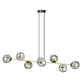 Emibig Emibig Pendelleuchte mit 8 Rauchlampen aus Messing und Schwarz - Schaffen Sie eine gemütliche Atmosphäre in Ihrem Raum