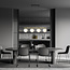 Emibig Emibig Long black and brass hanging lamp 4x E14 frosted glass bulbs - Ideal for stylish interiors