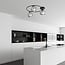 Emibig Emibig Lámpara de techo elegante 3xE14 negra con bombillas de vidrio ahumado - Iluminación elegante para cualquier interior