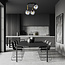 Emibig Emibig Plafondlamp zwart en messing met gefumeerd glazen bollen 3x E14 - Stijlvolle verlichting voor elk interieur