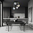 Emibig Emibig Plafonnier 4x E14 noir et laiton avec boules en verre fumé - Éclairage parfait pour chaque espace