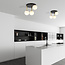 Emibig Emibig Trendy ceiling lamp 3x E14 milk glass black and brass shades - Ideal lighting for modern interiors