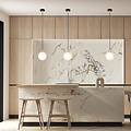 1 ball hanging black with brass and frosted glass