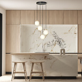 4 bollen pendellamp zwart met messing en wit glas