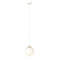 Emibig Emibig 1 boule suspendue blanche avec laiton et verre dépoli - Élégance simple pour chaque espace