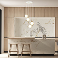 4 bollen pendellamp wit met messing en wit glas