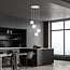 Emibig Emibig 4 bollen pendellamp wit met messing en wit glas - Perfect voor elke moderne ruimte