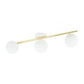 Emibig Emibig Design ceiling lamp 3x E14 white with brass and frosted glass bulbs - Ideal for a stylish ambiance