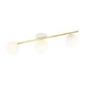 Emibig Emibig Design ceiling lamp 3x E14 white with brass and frosted glass bulbs - Ideal for a stylish ambiance