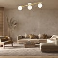 Emibig Emibig Design ceiling lamp 3x E14 white with brass and frosted glass bulbs - Ideal for a stylish ambiance