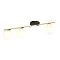 Emibig Emibig Black and brass ceiling lamp 3x E14 glass matt white balls - Illuminate your space with elegance