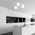 Emibig Emibig Knappe 3x E14 plafondlamp wit met melkglas bollen - Elegante verlichting voor elk interieur