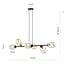 Emibig Emibig Design pendant lamp with 6 blown amber colored glasses E14 - Create a warm atmosphere in your home