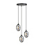 Emibig Emibig Hübsche Pendelleuchte in 3-hellem Schwarz mit 3x E14 geblasenem Rauchglas - Ideal für eine gemütliche Atmosphäre in jedem Raum