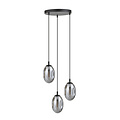 Emibig Emibig Handsome 3 light black pendulum with 3x E14 blown smoked glass - Ideal for creating a cozy atmosphere in any space