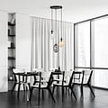 Emibig Emibig Lámpara colgante redonda con 3 colgantes diferentes (transparente, ámbar y ahumado) - Crea un ambiente acogedor en tu hogar