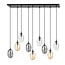 Emibig Emibig Large hanging lamp for above the table with 9 different glass pendants E14 - Create a cozy ambiance in your dining area