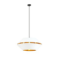 Catchy white hanging lamp with gold hanging lamp E27