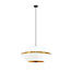 Catchy white hanging lamp with gold hanging lamp E27