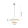 Catchy white hanging lamp with gold hanging lamp E27