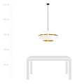 Catchy white hanging lamp with gold hanging lamp E27