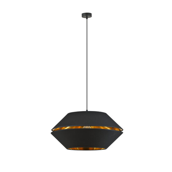 Emibig Emibig Catchy zwarte hanglamp met gouden hanglamp E27 - Perfect voor een stijlvolle ambiance