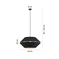 Emibig Emibig Catchy zwarte hanglamp met gouden hanglamp E27 - Perfect voor een stijlvolle ambiance