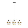 Emibig Emibig Black pendant 3x E27 white with gold caps metal - Ideal for stylish lighting