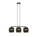 Emibig Emibig Completely black pendant 3x E27 with gold interior - Perfect for a stylish atmosphere