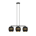 Emibig Emibig Komplett schwarze Pendelleuchte 3x E27 mit goldener Innenseite - Perfekt für eine stilvolle Atmosphäre