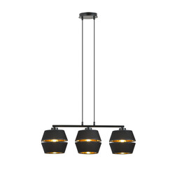 Emibig Suspension entièrement noire 3x E27 avec intérieur doré