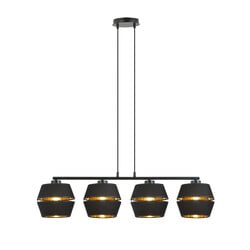 Emibig Completely black pendant 4x E27 with gold interior