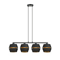 Emibig Emibig Komplett schwarze Pendelleuchte 4x E27 mit goldener Innenseite - Perfekt für stilvolle Einrichtung