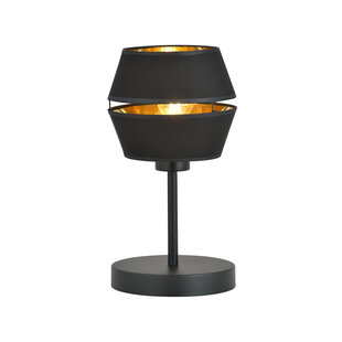 Belle lampe de table noire avec accents dorés 1x E27