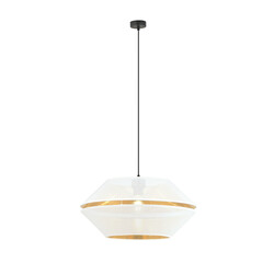 Emibig Catchy geperforeerde witte hanglamp met gouden hanglamp E27