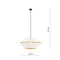 Catchy perforated white hanging lamp with gold hanging lamp E27