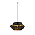 Catchy geperforeerde zwarte hanglamp met gouden hanglamp E27
