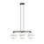 Zwarte hanglamp 3x E27 wit met gouden kappen met gaatjes metaal