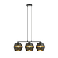 Emibig Emibig Komplett schwarze perforierte Pendelleuchte 3x E27 mit goldenem Innenleben - Ideal für eine stilvolle Atmosphäre