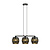 Suspension entièrement noire perforée 3x E27 avec intérieur doré