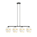 Emibig Emibig Black pendant lamp 4x E27 perforated white with gold caps metal - Perfect lighting for any space