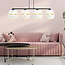 Emibig Emibig Lámpara colgante negra 4x E27 perforada blanca con tapas doradas de metal - Iluminación perfecta para cualquier espacio