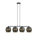 Emibig Emibig Riddled schwarze Pendelleuchte 4x E27 mit goldenem Innenleben - Verleihen Sie Ihrem Raum elegantes Licht